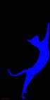 ORIENTAL-Electric-blue ORIENTAL Orange Chat oriental Showroom - Inkjet sur plexi, éditions limitées, numérotées et signées .Peinture animalière Art et décoration.Images multiples, commandez au peintre Thierry Bisch online